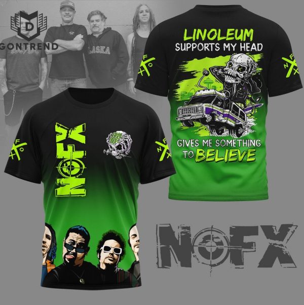 NOFX – Linoleum Supports My Head Gives Me Something To Believe Lyrics 3D T-Shirt