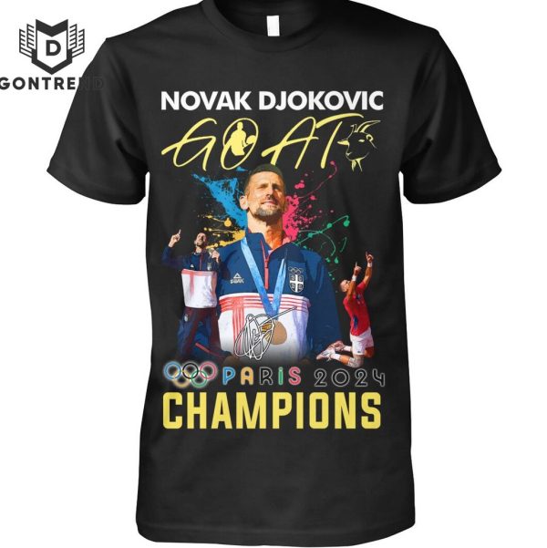 Novak Djokovic – Goat Paris 2024 Champions Signature Unisex T-Shirt