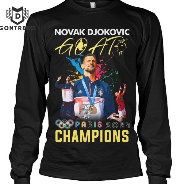 Novak Djokovic – Goat Paris 2024 Champions Signature Unisex T-Shirt