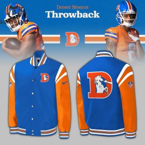 Denver Broncos Throwback Design Baseball Jacket