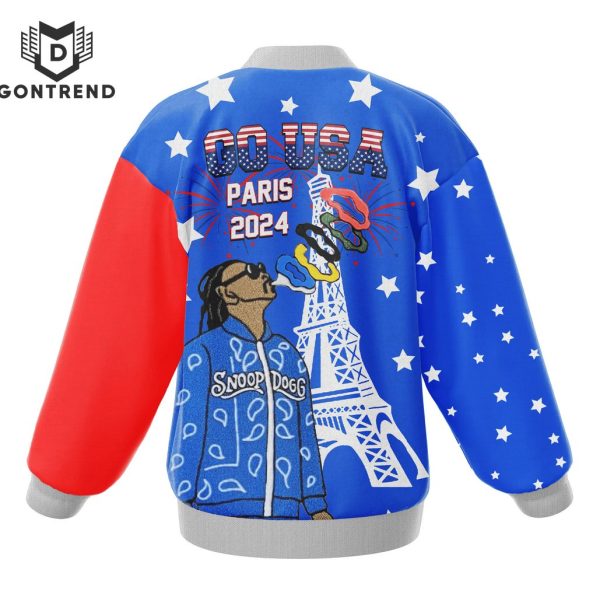 Olympic Paris 2024 Go USA – Snoop Dogg Design Baseball Jacket