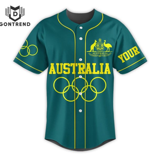 Olympic Paris 2024 Team Australia Design Baseball Jersey