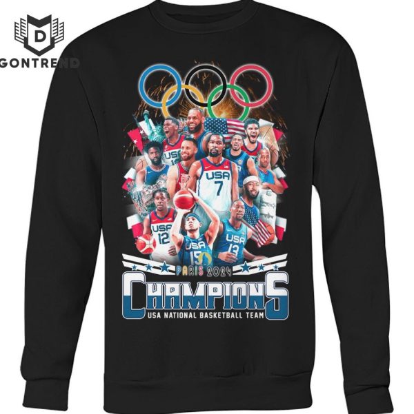 Paris 2024 Champions USA National Basketball Team Design Unisex T-Shirt