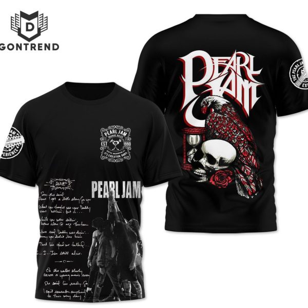 Pearl Jam Grunge Rules Design 3D T-Shirt