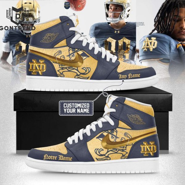 Persnalized Notre Dame Fighting Irish 2024 Shamrock Series Design Air Jordan 1 High Top