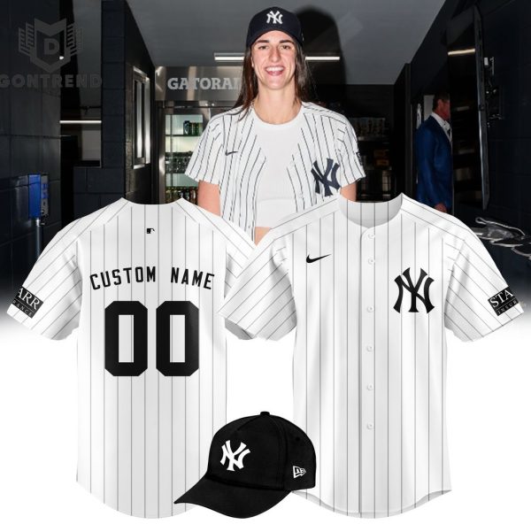 Personalized 2024 Caitlin Clark x New York Yankees Baseball Jersey