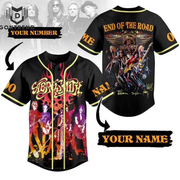 Personalized Aerosmith – End Of The Road Baseball Jersey