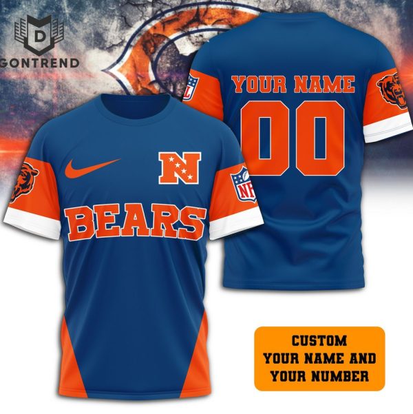 Personalized Chicago Bears Design 3D T-Shirt