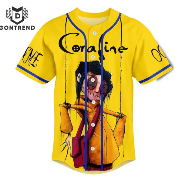 Personalized Coraline Be Careful What You Wish For Baseball Jersey