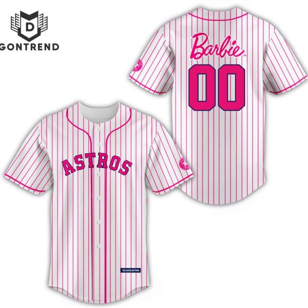 Personalized Houston Astros & Barbie Night Game Baseball Jersey