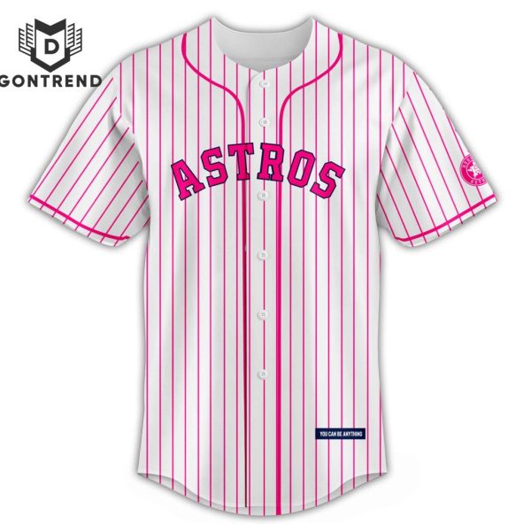 Personalized Houston Astros & Barbie Night Game Baseball Jersey