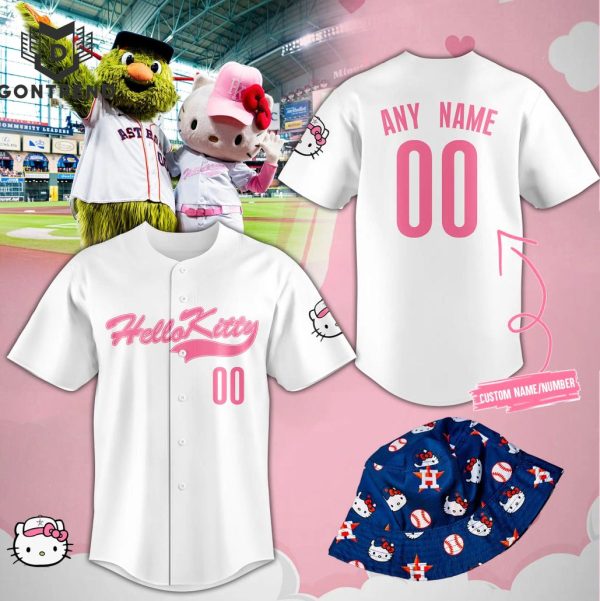 Personalized Houston Astros & Hello Kitty Baseball Jersey