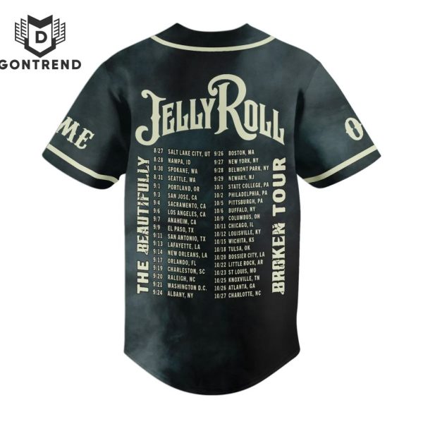 Personalized Jelly Roll The Beautifully Broken Tour Baseball Jersey