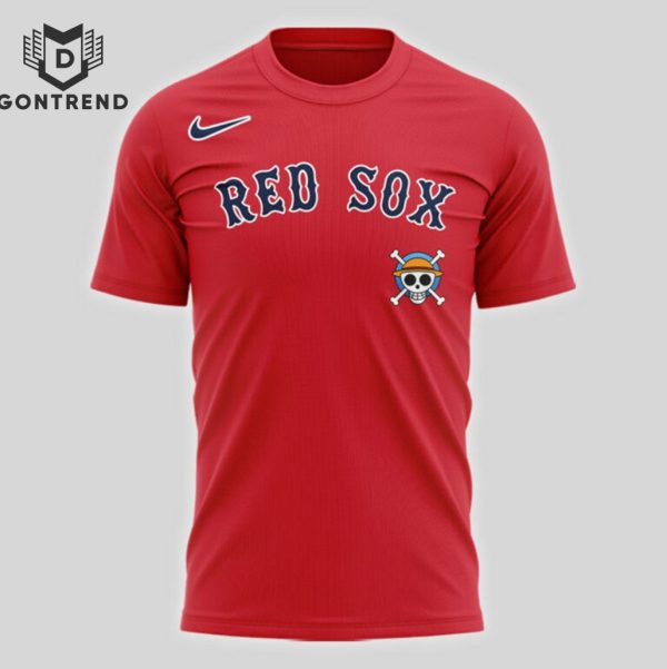 Personalized One Piece x Boston Red Sox Theme Night 3D T-Shirt