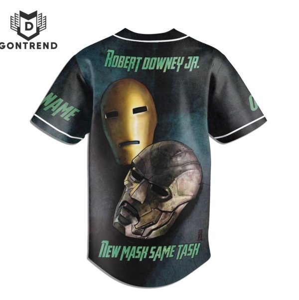 Personalized Robert Downey Jr New Mask Same Task Signature Baseball Jersey