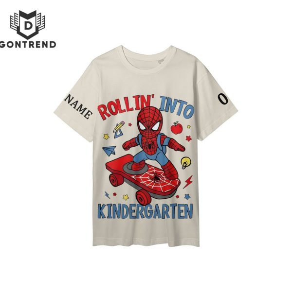 Personalized Rolling Into Kindergarten Deadpool  3D T-Shirt