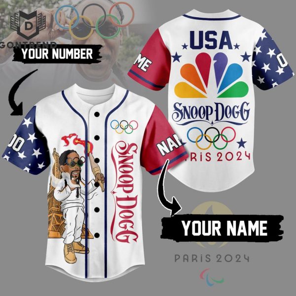 Personalized Snoop Dogg Olympic Paris 2024 Design Baseball Jersey