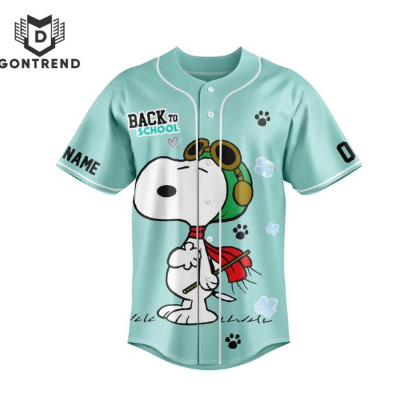 Personalized Snoopy Back To School Back To Class Design Baseball Jersey