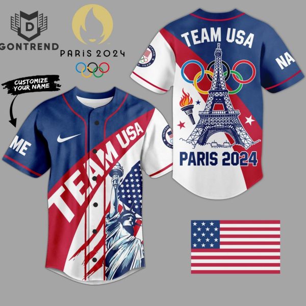 Personalized Team USA Olympic 2024 Baseball Jersey