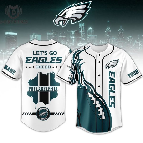 Philadelphia Eagles American Football  Since 1933 Baseball Jersey