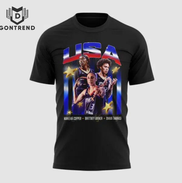 Phoenix Mercury Kahleah Copper – Brittney Griner – Diana Taurasi T-Shirt