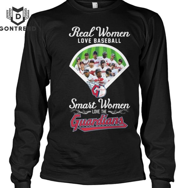 Real Women Love Baseball Smart Women Love The Cleveland Guardians Unisex T-Shirt