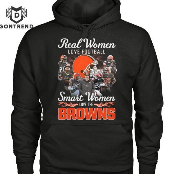 Real Women Love Football Smart Women Love The Cleveland Browns T-Shirt