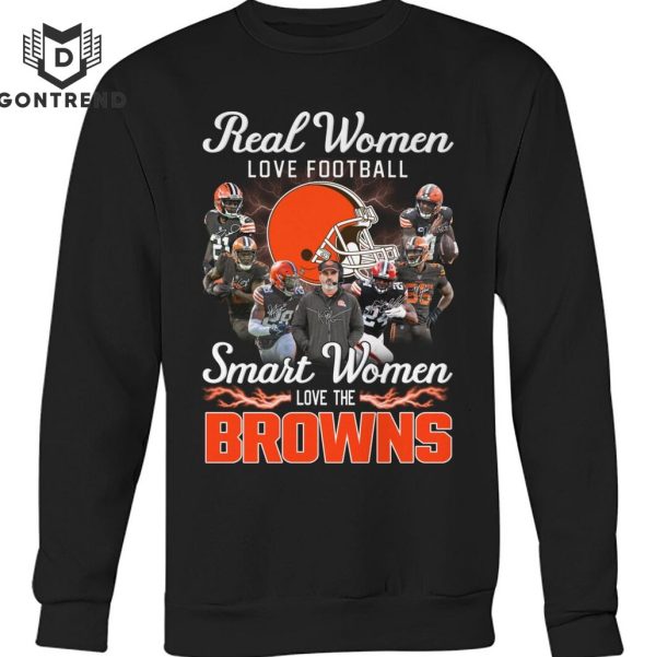 Real Women Love Football Smart Women Love The Cleveland Browns T-Shirt