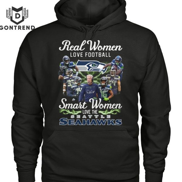 Real Women Love Football Smart Women Love The Seattle Seahawks T-Shirt