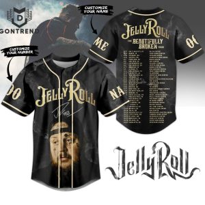 The Beautifully Broken Tour – Jelly Roll Signature Design Baseball Jersey