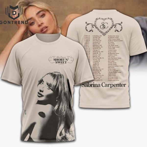 Sabrina Carpenter Short N Sweet Design 3D T-Shirt