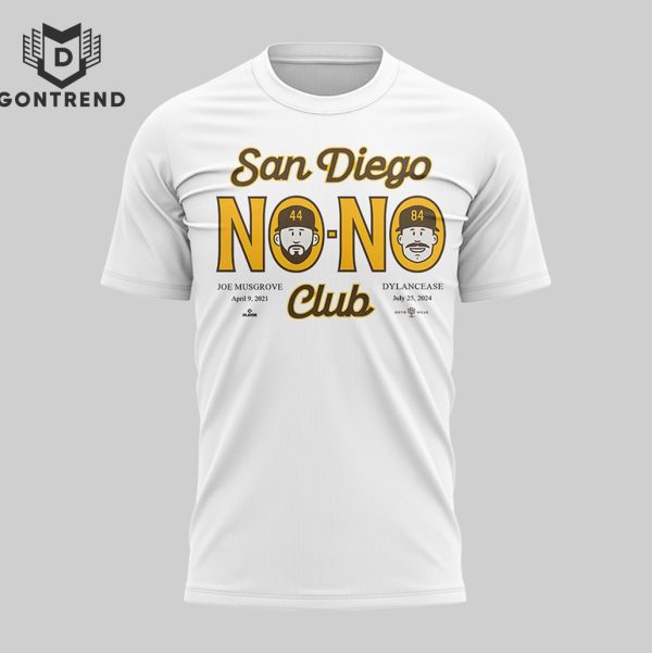 San Diego Padres No-No Club White 3D T-Shirt