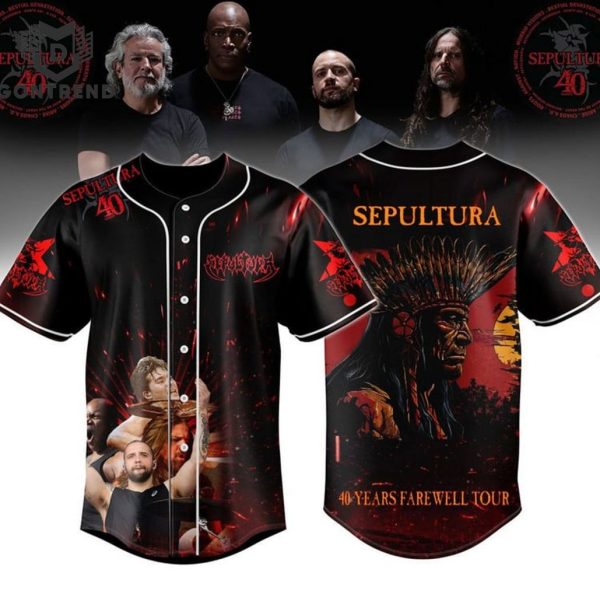 Sepultura – 40 Years Farewell Tour Baseball Jersey