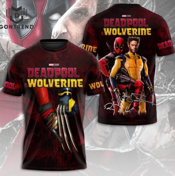 Signature Deadpool x Wolverine Design 3D T-Shirt