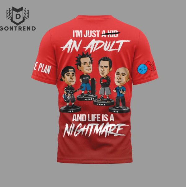 Simple Plan – Im Just A Kid An Adult And Life Is A Nightmare 3D T-Shirt