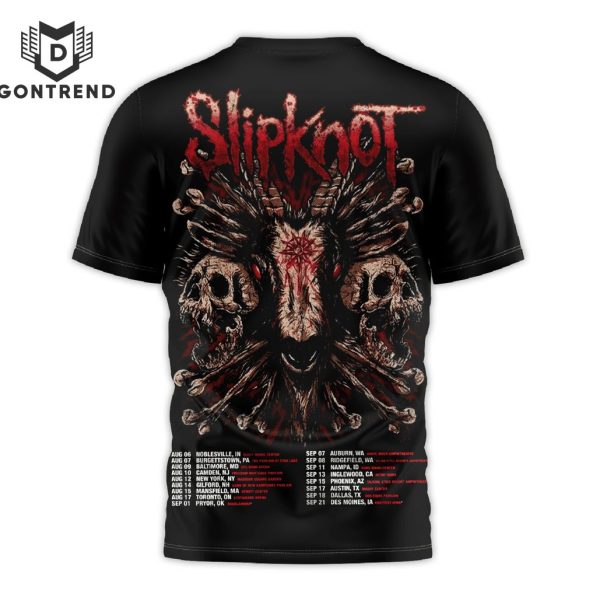 Slipknot 25th Anniversary Here Comes The Pain North America 2024 Design 3D T-Shirt