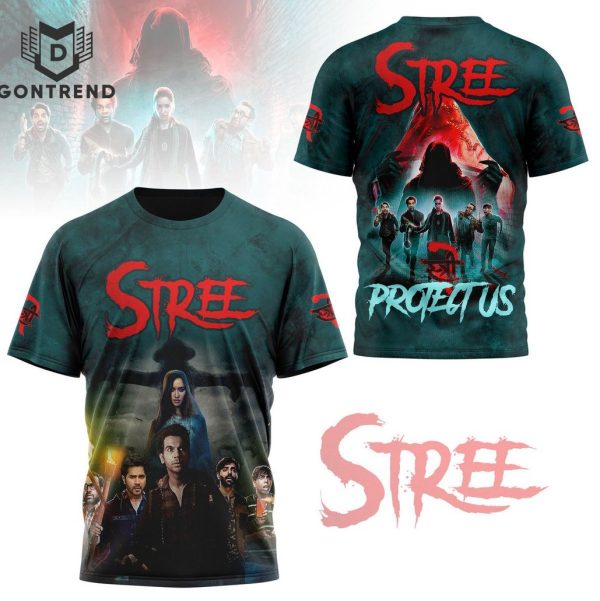 Stree Movie – Protect Us 3D T-Shirt