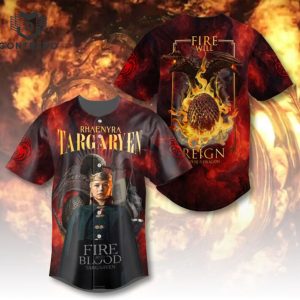 Rhaenyra Targaryen Fire And Blood Targaryen – House Of The Dragon Design Baseball Jersey