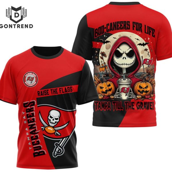 Tampa Bay Buccaneers – Boo Caneers For Life Tampa Till The Grave 3D T-Shirt