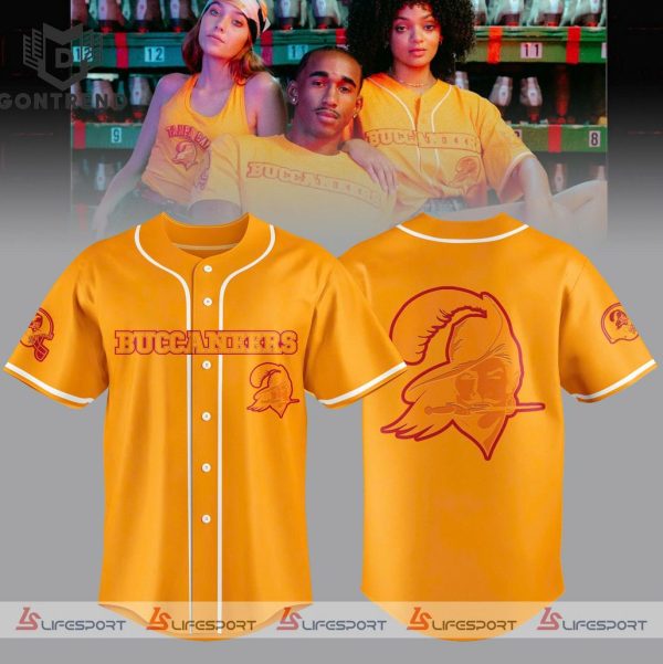 Tampa Bay Buccaneers Orange Tonal Mesh Baseball Jersey