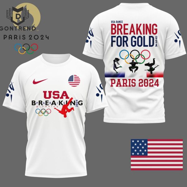 Team USA Breaking For Gold Olympic Paris 2024 Design 3D T-Shirt