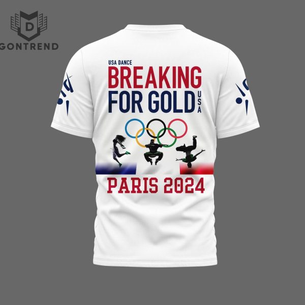 Team USA Breaking For Gold Olympic Paris 2024 Design 3D T-Shirt