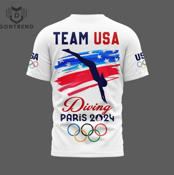 Team USA Diving Olympic Paris 2024 Deisgn 3D T-Shirt