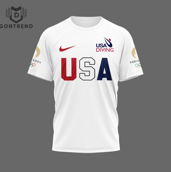 Team USA Diving Oympic Paris 2024 Design 3D T-Shirt