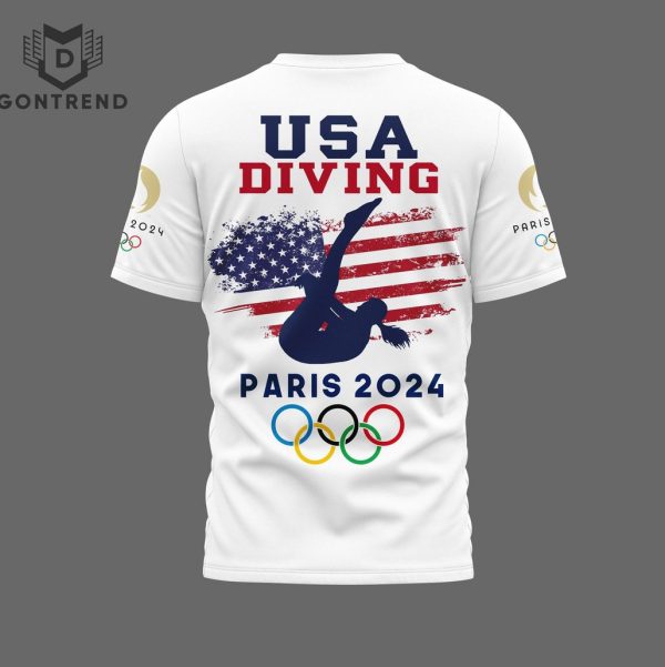 Team USA Diving Oympic Paris 2024 Design 3D T-Shirt