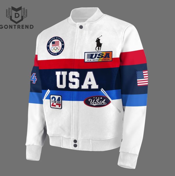 Team USA For Glory And Gold Olympic 2024 Baseball Jacket