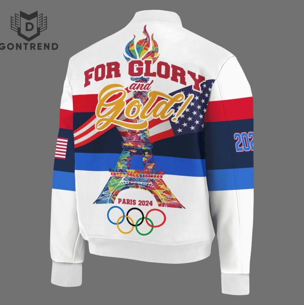 Team USA For Glory And Gold Olympic 2024 Baseball Jacket