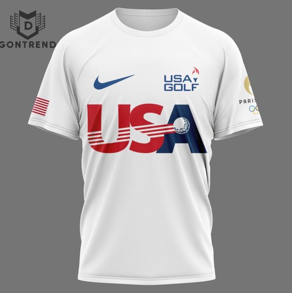 Team USA Golf Oympic Paris 2024 Design 3D T-Shirt