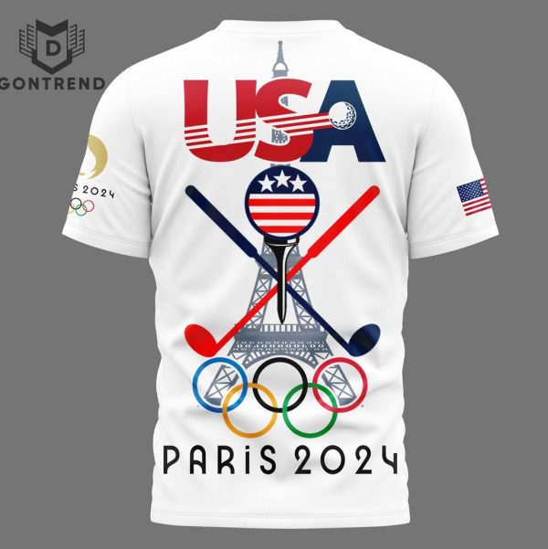 Team USA Golf Oympic Paris 2024 Design 3D T-Shirt