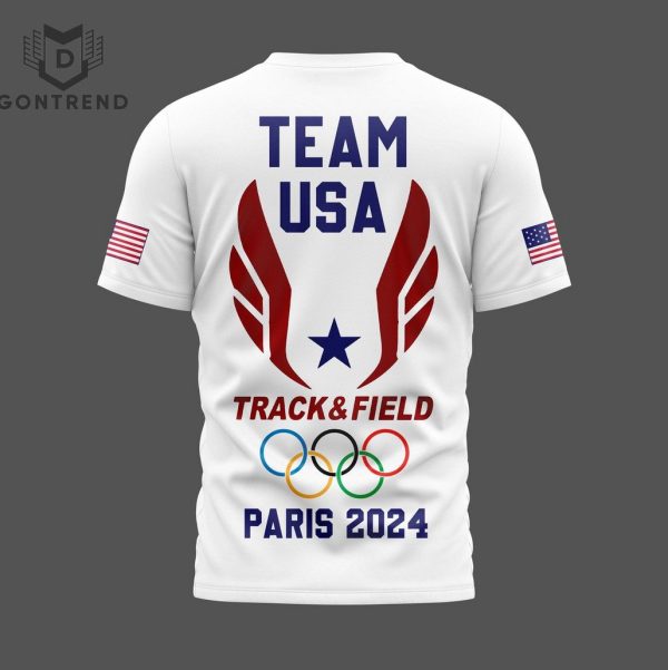 Team USA Track & Field Oympic Paris 2024 Design 3D T-Shirt